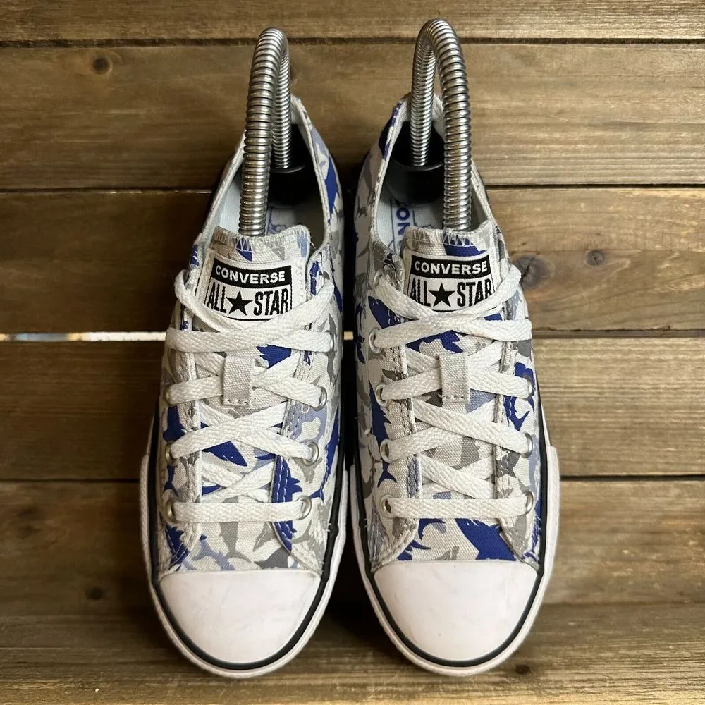 Kids Converse CTAS Blue Sharks Casual Low Skateboarding Sneakers Shoes‎ Size 2 Y